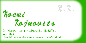 noemi kojnovits business card